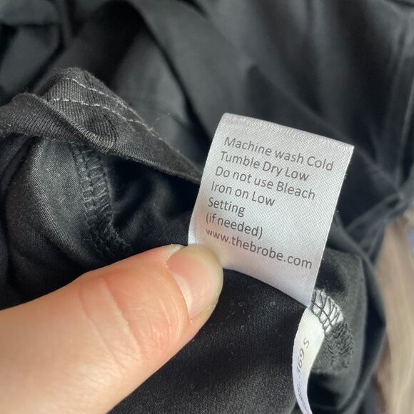 Brobe Surgery Recovery Bath Robe Size XL Black Post Op Inner Drain Pockets - Picture 6 of 6